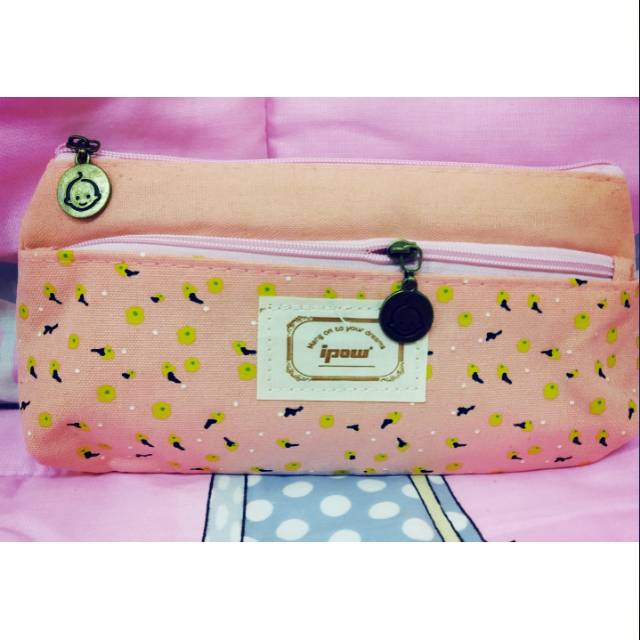 

Tempat pensil bahan kanvas kain vintage