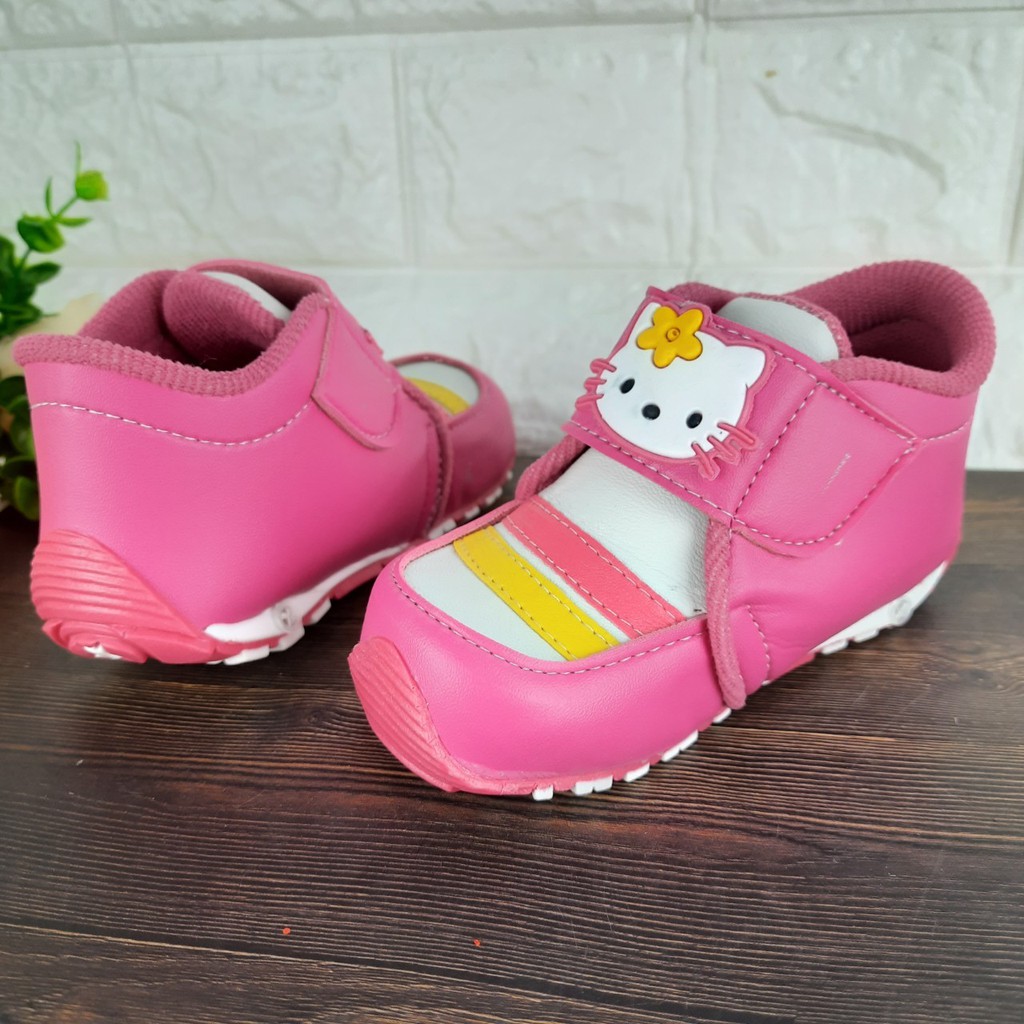 [TAMAN SEPATUKU] SEPATU TRENDY MURAH SNEAKER LUCU ANAK PEREMPUAN KARAKTER KUCING 1 2 3 TAHUN GARIS CAX33