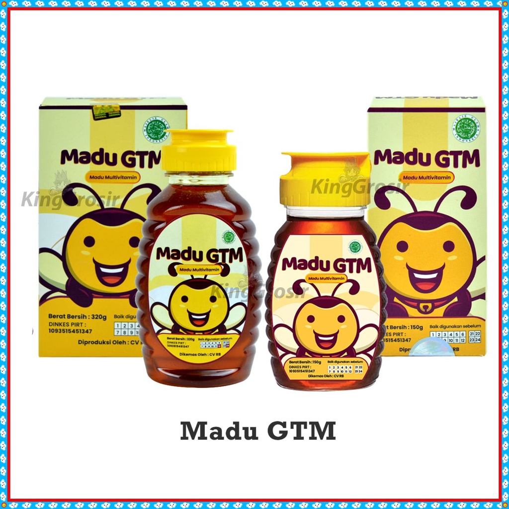 

Madu GTM Madu Multivitamin 150gr / 320gr Untuk Usia 1tahun Ke Atas / Madu Murni
