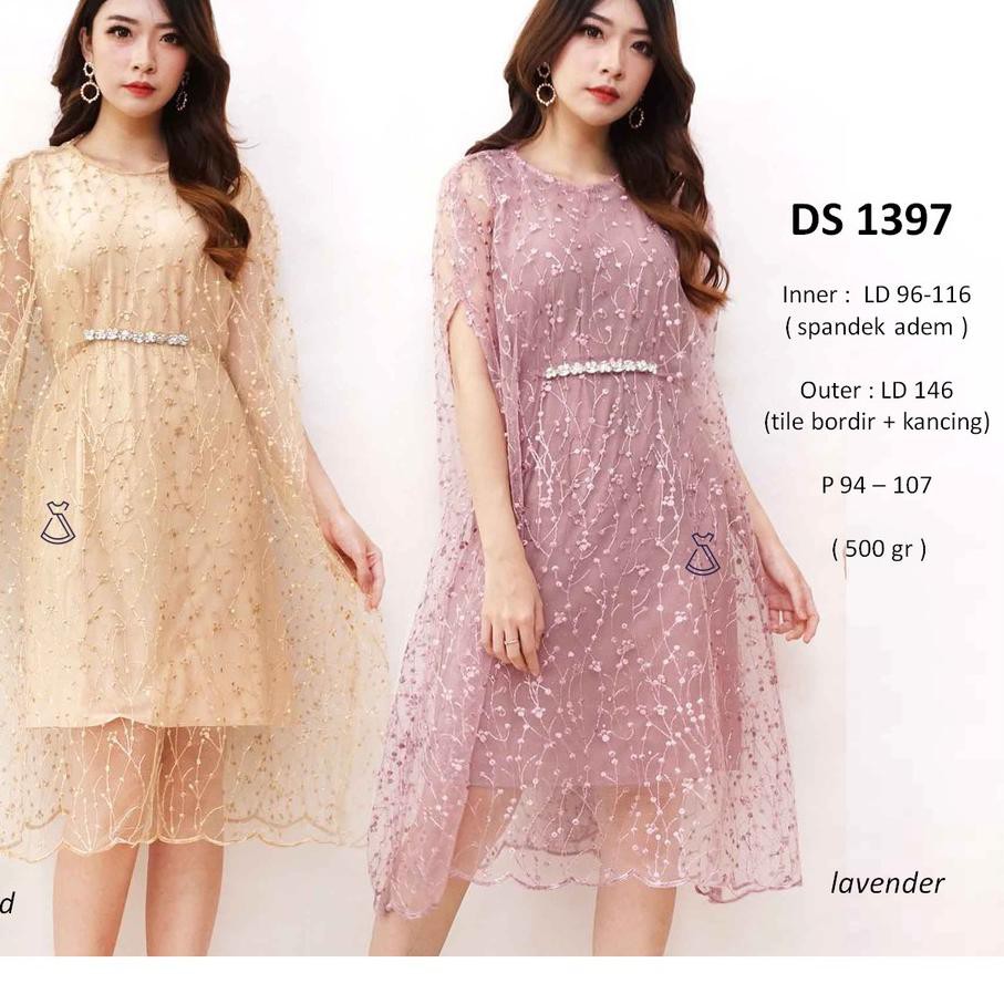 dress pesta warna rose gold