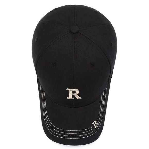 Topi baseball Motif Bordir Tulisan R Gaya Korea Untuk Pria Dan Wanita