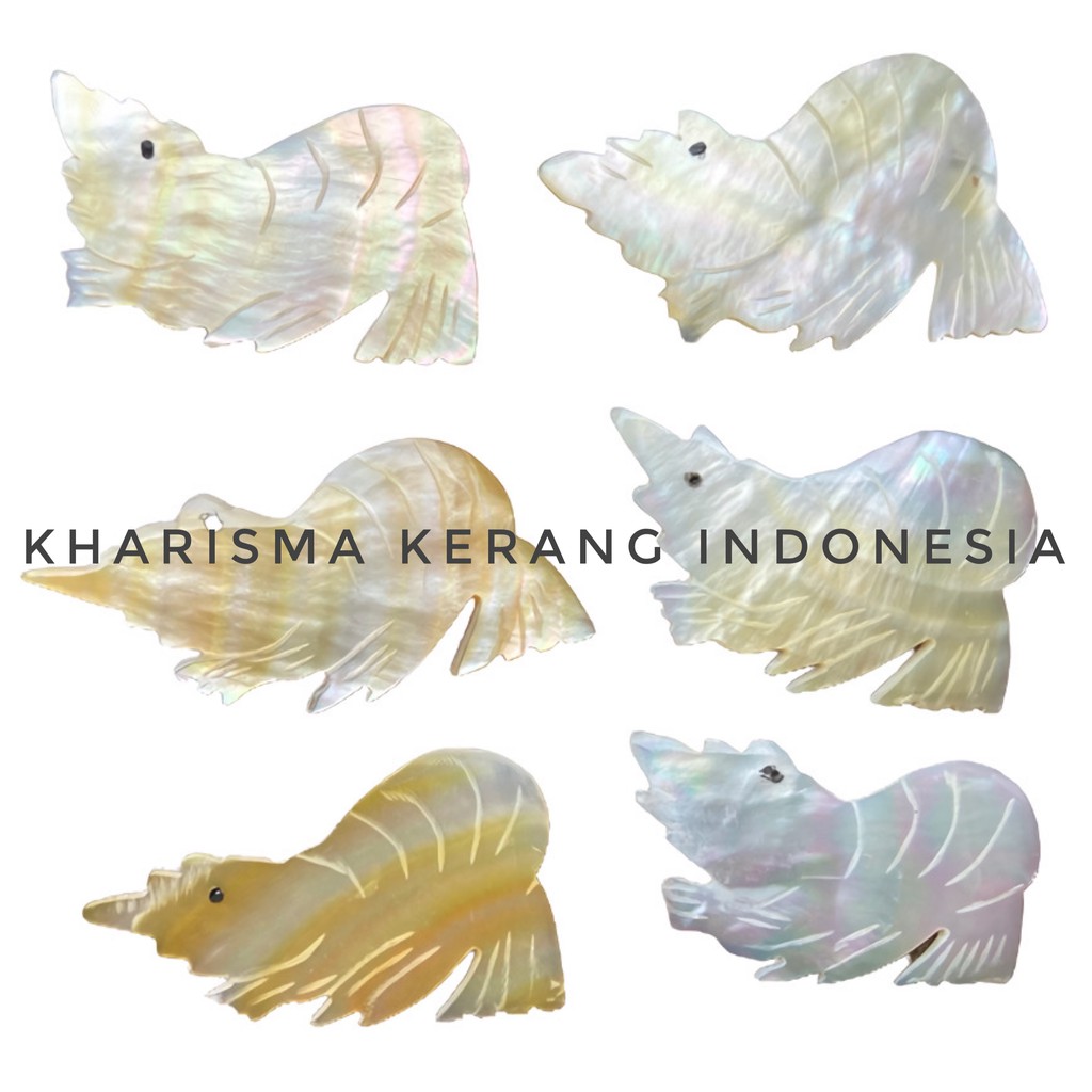 MOTHER OF PEARL PENDANT SHRIMP KULIT KERANG MUTIARA KERANG MUTIARA INLAY MOTHER OF PEARL INLAY CANGK