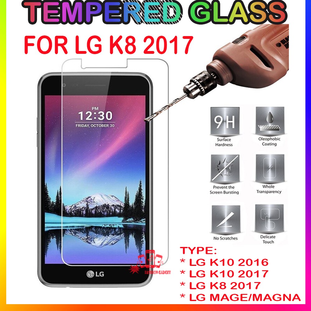 TEMPERED GLASS LG K10 2016  LG K10 2017  LG K8 2017  LG MAGE  LG MAGNA ANTI GORES KACA TEMPER GLASS CLEAR