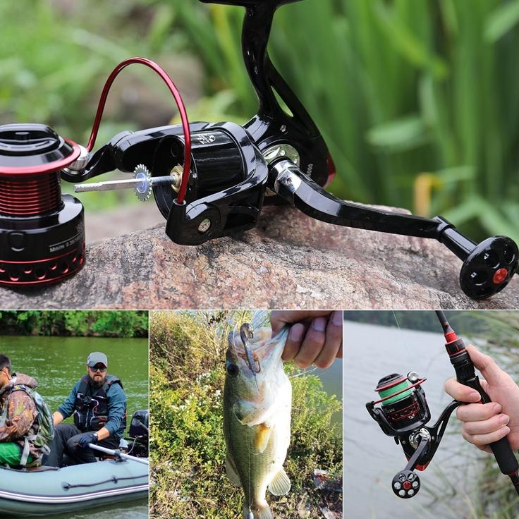 Reel Pancing 2000-7000 13BB Spinning Bahan Aluminium Spool Gagang katrol pancing rill pancing reel d