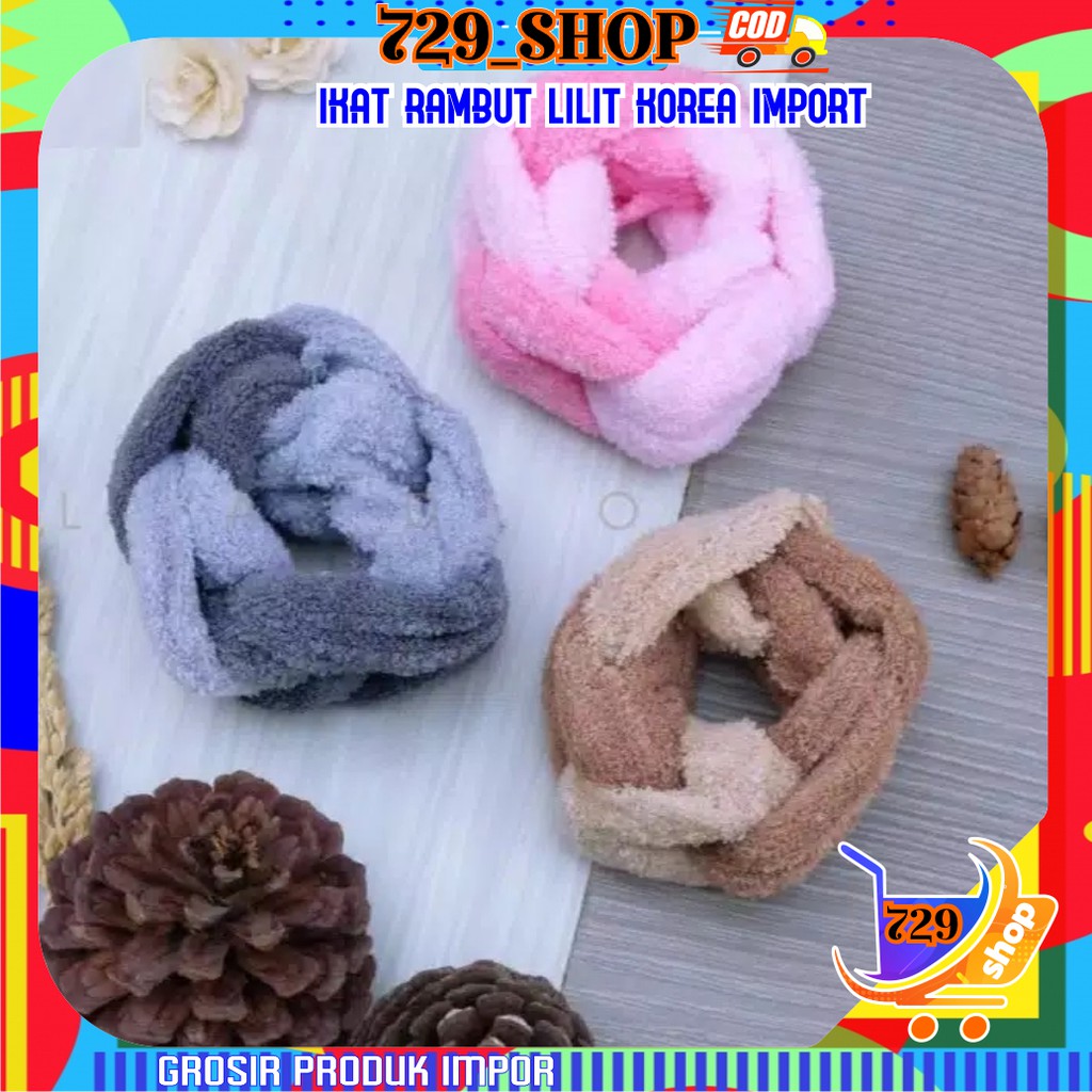 Ikat Rambut Donat Lilit Korea Size Besar Import Best Seller