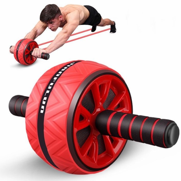 Roller Wheel/Abs Roller Wheel/Roda Olahraga Perut/Alat Fitness Perut - Merah