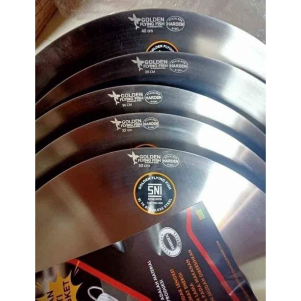 Wajan Stainless Steel Golden Flying Fish