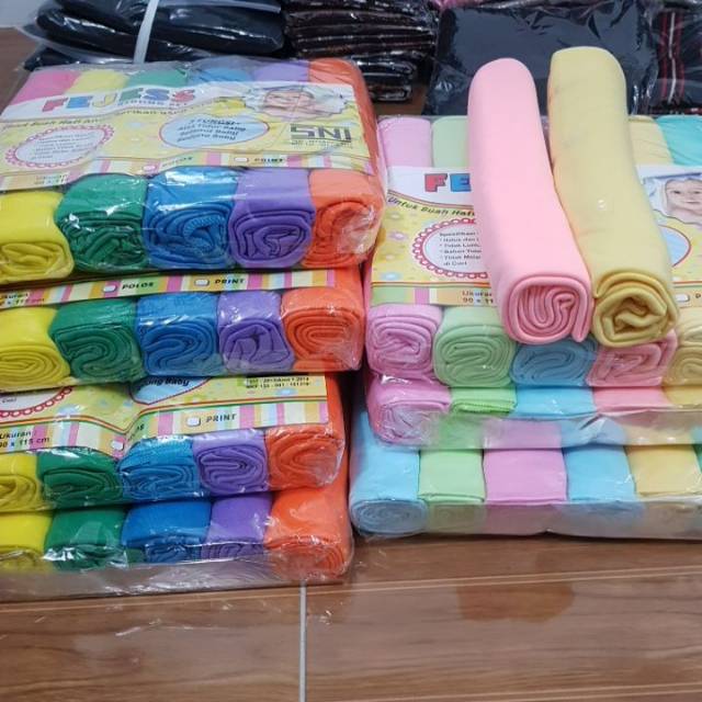 1 Helai Bedong Bayi Jumbo POLOS Rainbow Fejess 90x115 cm Bedong Selimut Baby per 1 Buah (1 HELAI)