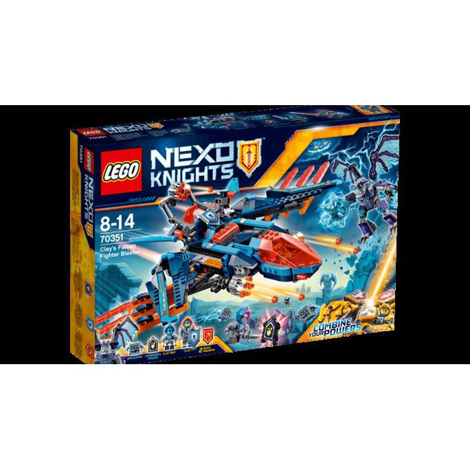 lego nexo knights clay's falcon fighter blaster