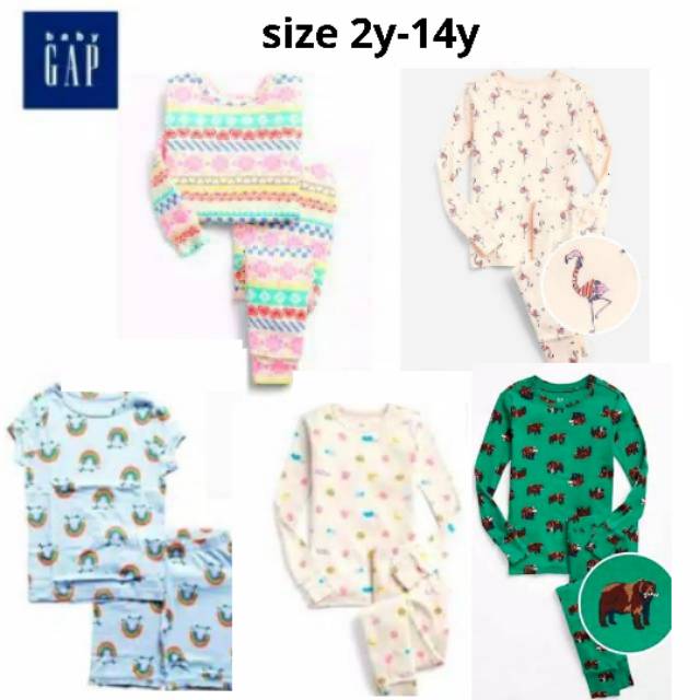 SETELAN PIYAMA PAJAMAS GAP  KIDS ORIGINAL BAJU  TIDUR  ANAK 