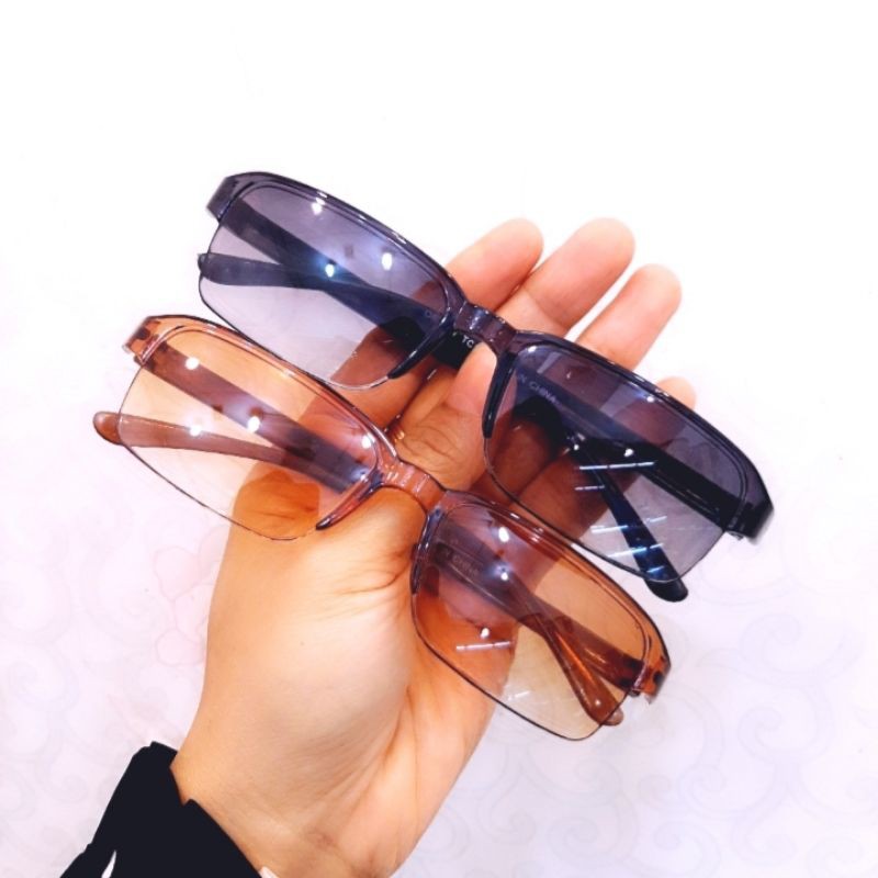 TC116 KACAMATA GAYA WARNA HITAM DAN COKLAT/KACAMATA ANTI SILAU SINAR MATAHARI