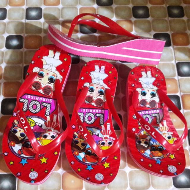 Sandal wedges L.O.L anak2 size 21/35 NEW