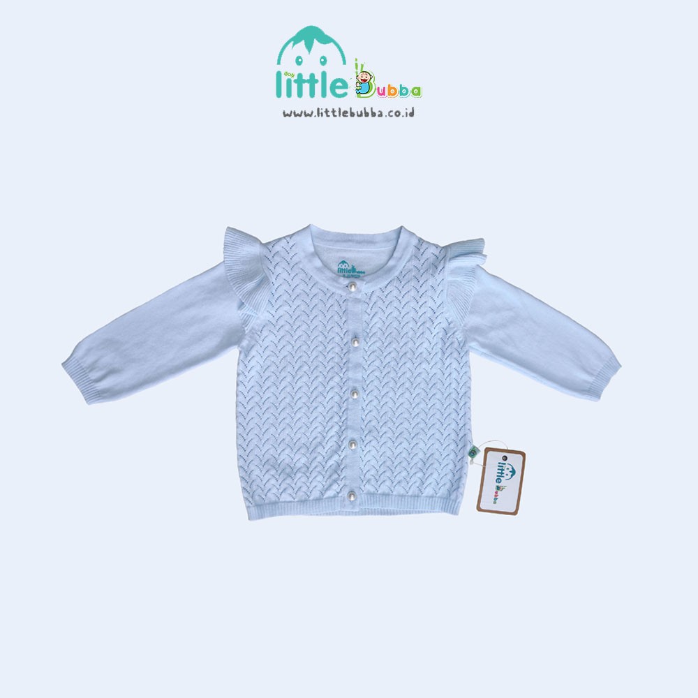 Bamboo &amp; Bub Cardigan Ruffle Kardigan Sweater Knit Kntited Bayi Luaran Lucu Atasan Baju Anak Bayi