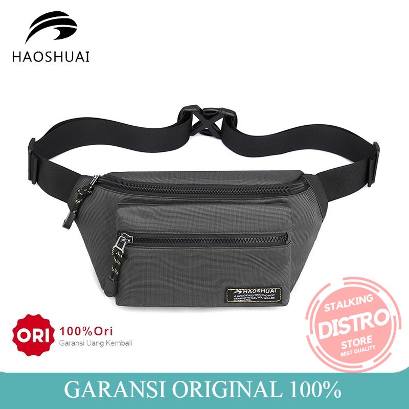 Tas Selempang Pria HAOSHUAI 5117 Tas Selempang Wanita Waistbag Waterproof