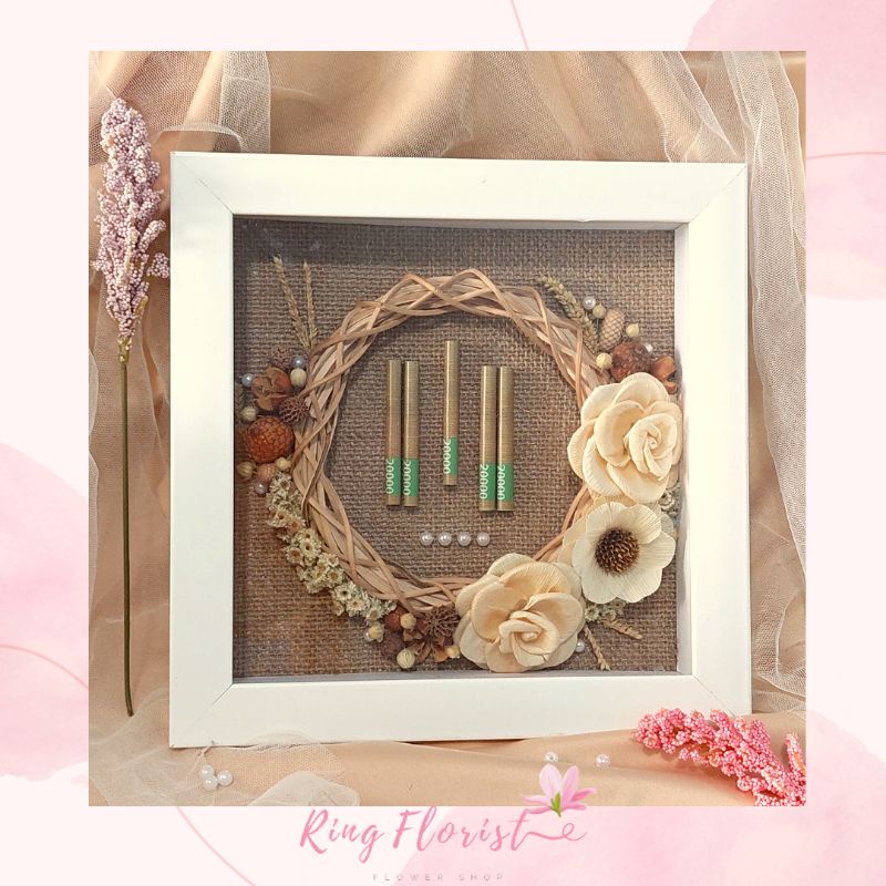 MAHAR BINGKAI 3D RUSTIC PERNIKAHAN