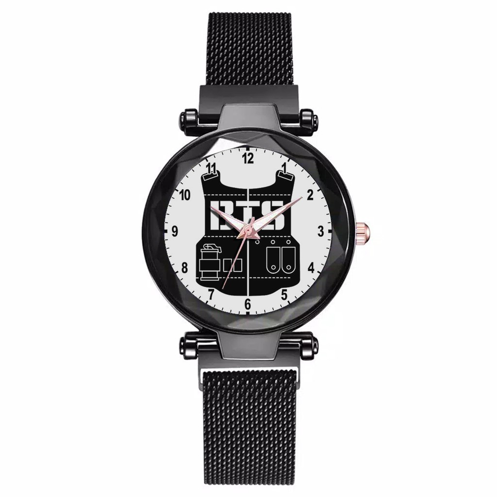 Jam Tangan Wanita Custom - KPOP BTS Free Box &amp; Batre Cadangan 3