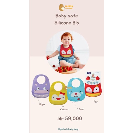 Baby Safe - Silicone Bib Babysafe / Celemek bayi