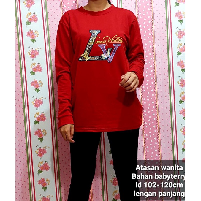 Angelscolection- atasan wanita /kaos lengan panjang bordir