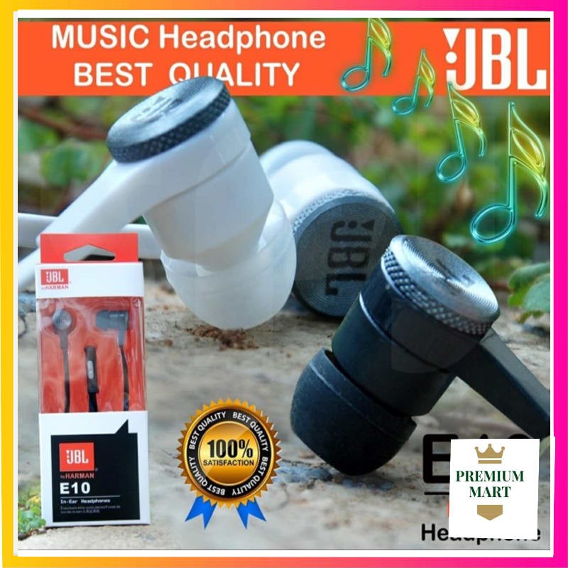 Headset J E10 STEREO IN-EAR EARPHONES/ Headset Handsfree Earphone J E10 STEREO IN-EAR EARPHONES