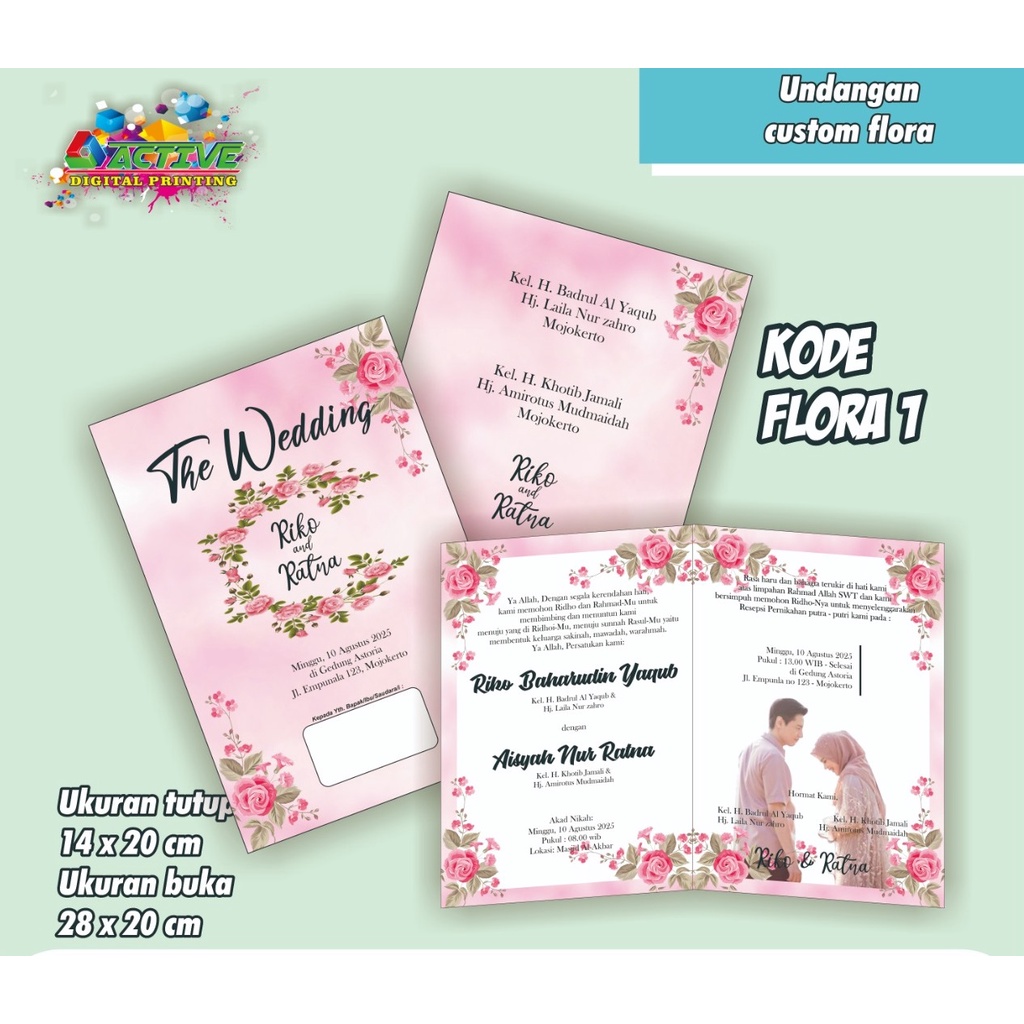 

UNDANGAN PERNIKAHAN [SERI 1 FLORA]