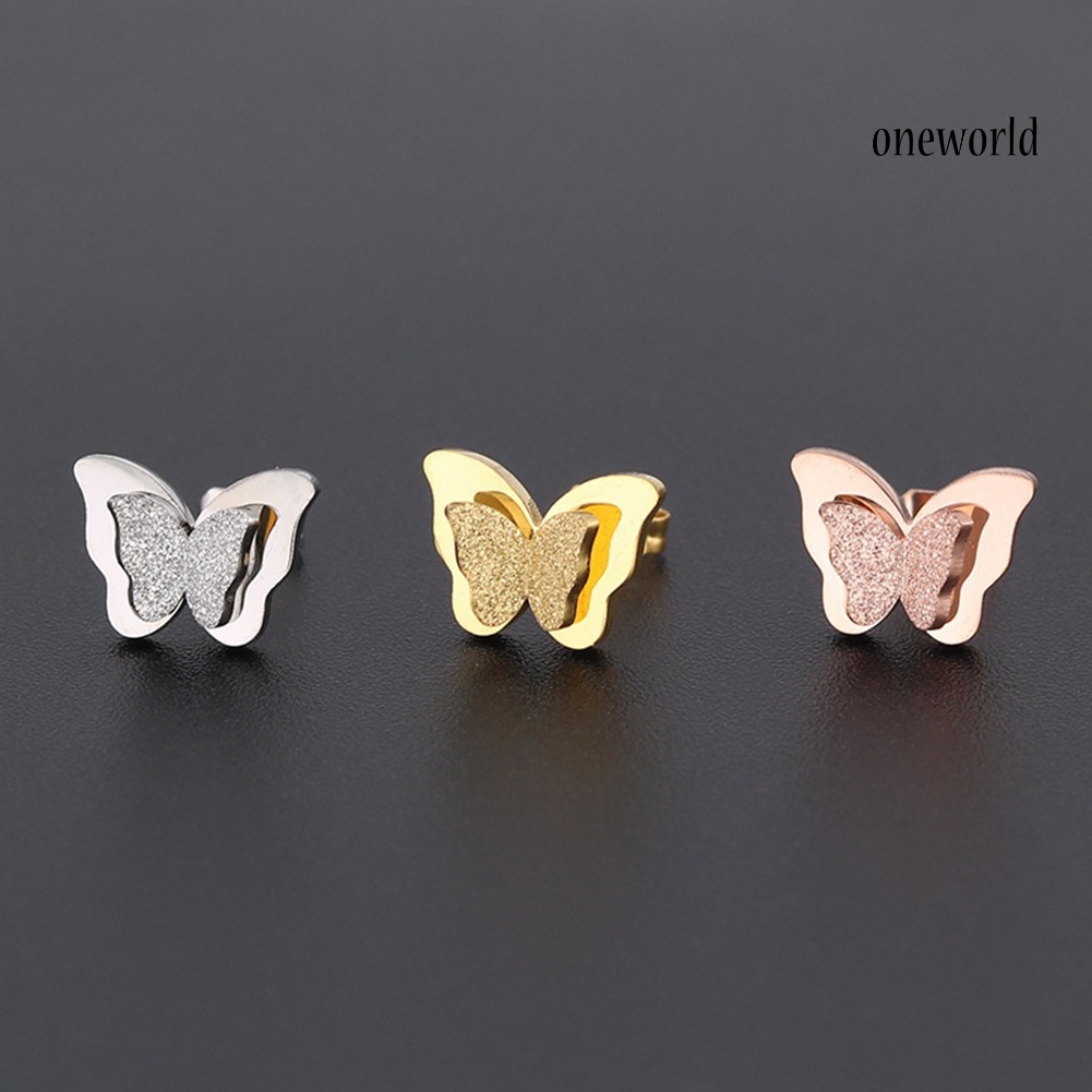 [ONE] Fashion Butterfly Women Ear Studs Earrings Evening Party Jewelry Gift Charming