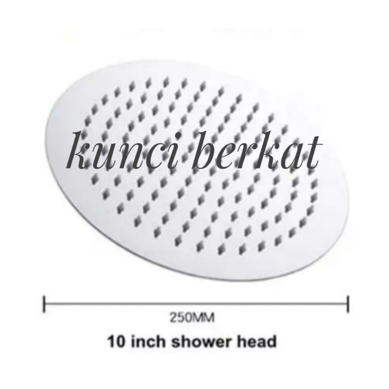 Rain Shower Bulat/Wall Shower/Head Sower 10 inchi