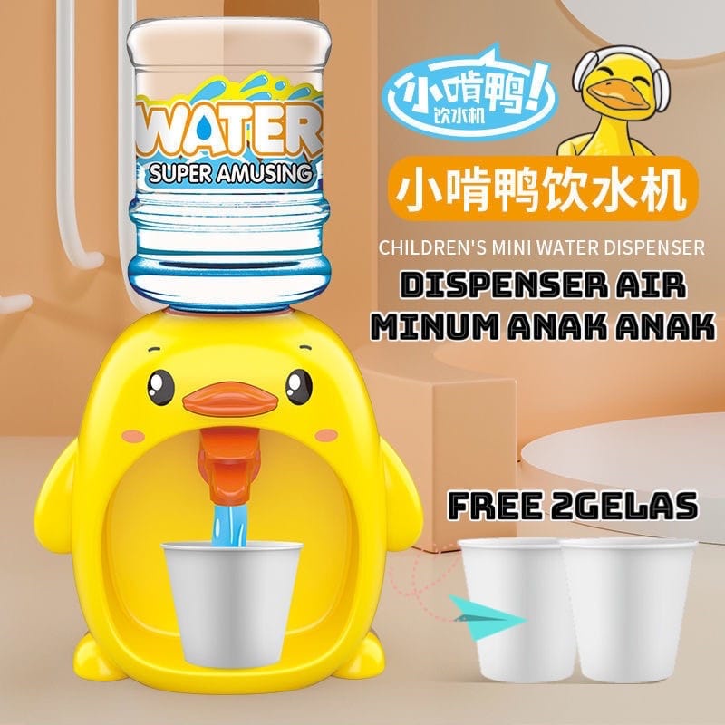 MATAHARDispenser Mini Galon Portable Anak Air Minum Karakter Kodok Keropi Katak Bebek Dispenser Anak