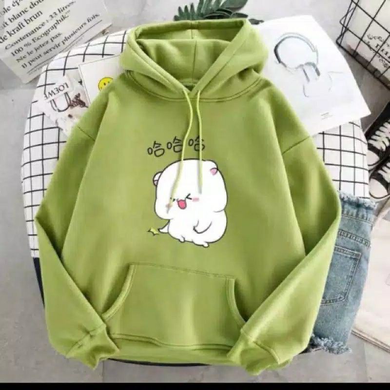SWEATER BINO / HOODIE SWEATER WANITA BINO BAHAN BABYTERY & SPANDEK-6