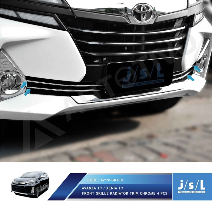 JSL Lis Grile Radiator Chrome 4pcs Avanza Xenia 2019