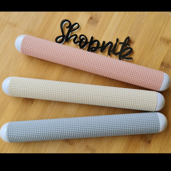 

KUE-PENGHIAS-ALAT- ROLLING PIN JEPANG / PENGGILAS / PENGGILING ADONAN / FONDANT - ABU-ABU -ALAT-