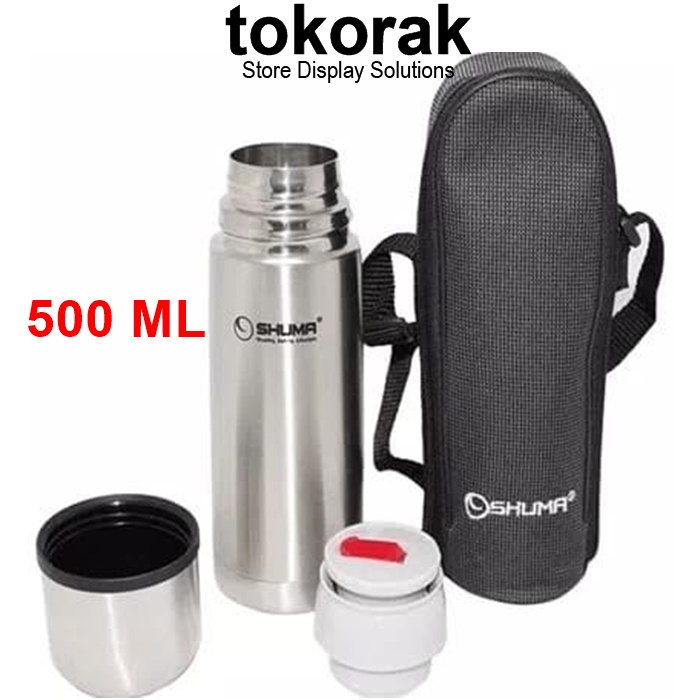 TERMOS AIR PANAS 500 ML STAINLESS - VACUUM BOTTLE SHUMA - BOTOL MINUM