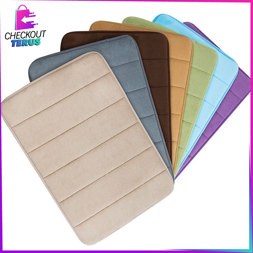 CT C362 Keset Kaki Anti Slip (80x60cm) Keset Kamar Mandi Anti Slip Bahan Memory Foam Keset Dapur Anti Slip Menyerap Air