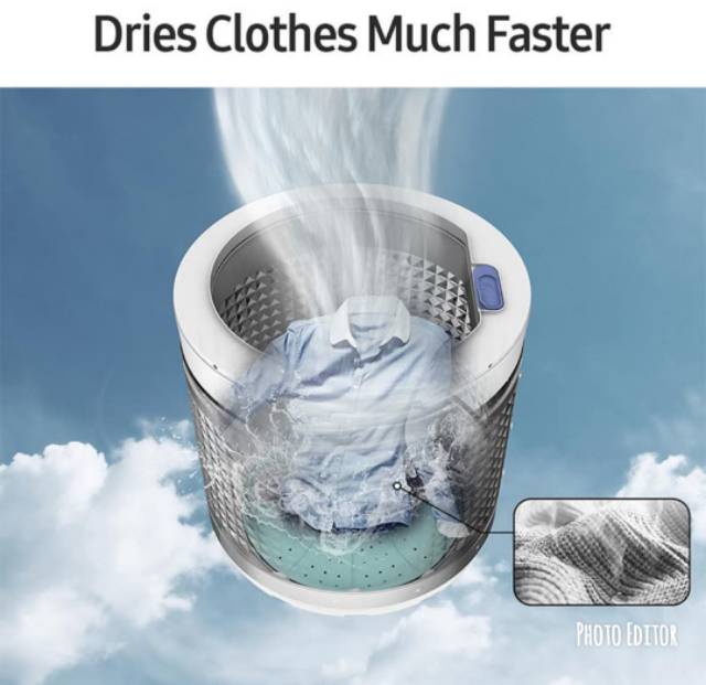 SAMSUNG Mesin Cuci 1 Tabung Top Loading 8KG WA80H4000SW/SE