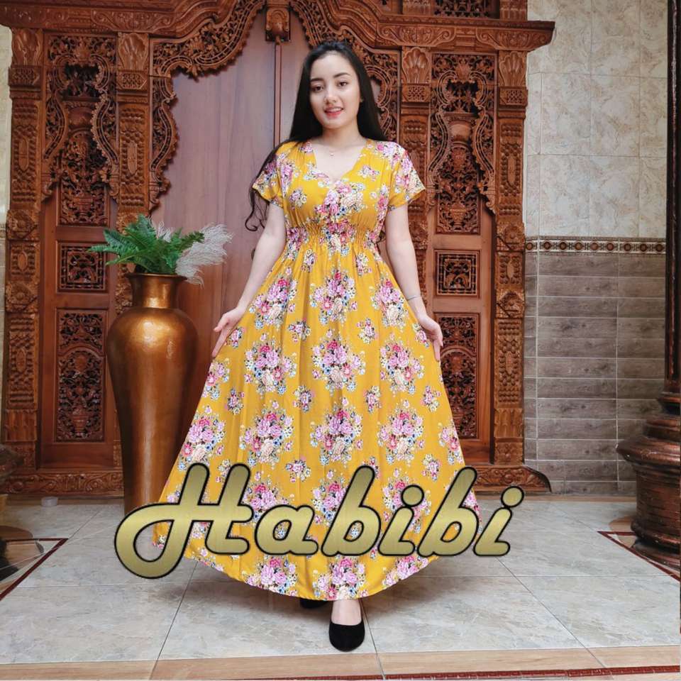 Dress Mozza Sultan Rose Laila Mawar Rayon Super Premium Motif Terbaru Busui Moza Casual Bahan Adem D