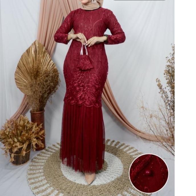Terlaris Gamis Duyung Tutu Bukat Tile Mutiara / Kebaya Modern Duyung Vera Wisuda Tunangan Lamaran Co