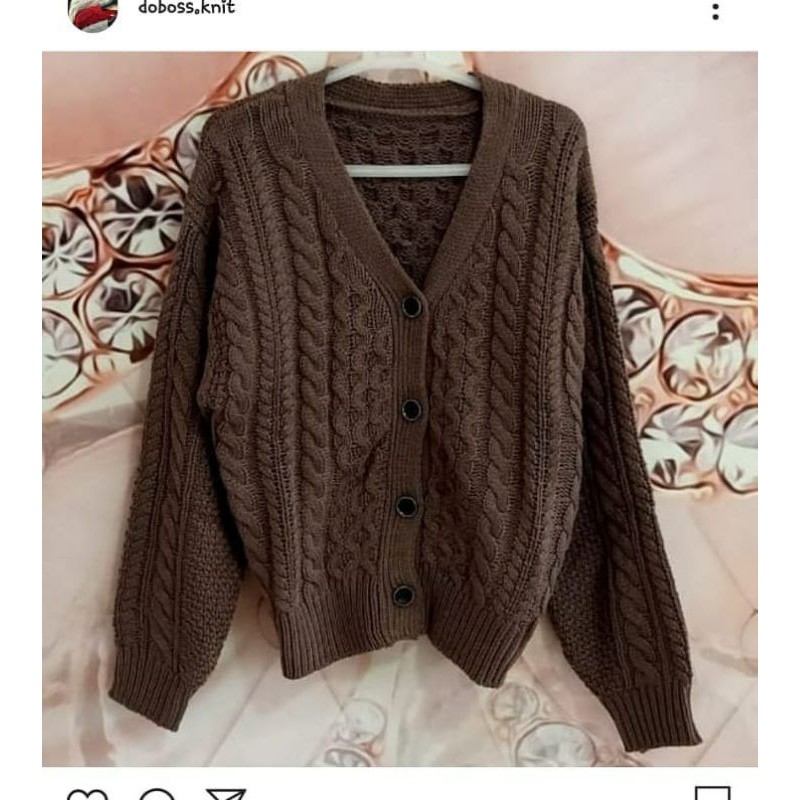 Cardigan Cable Premium Tebal  Cardigan Prilly