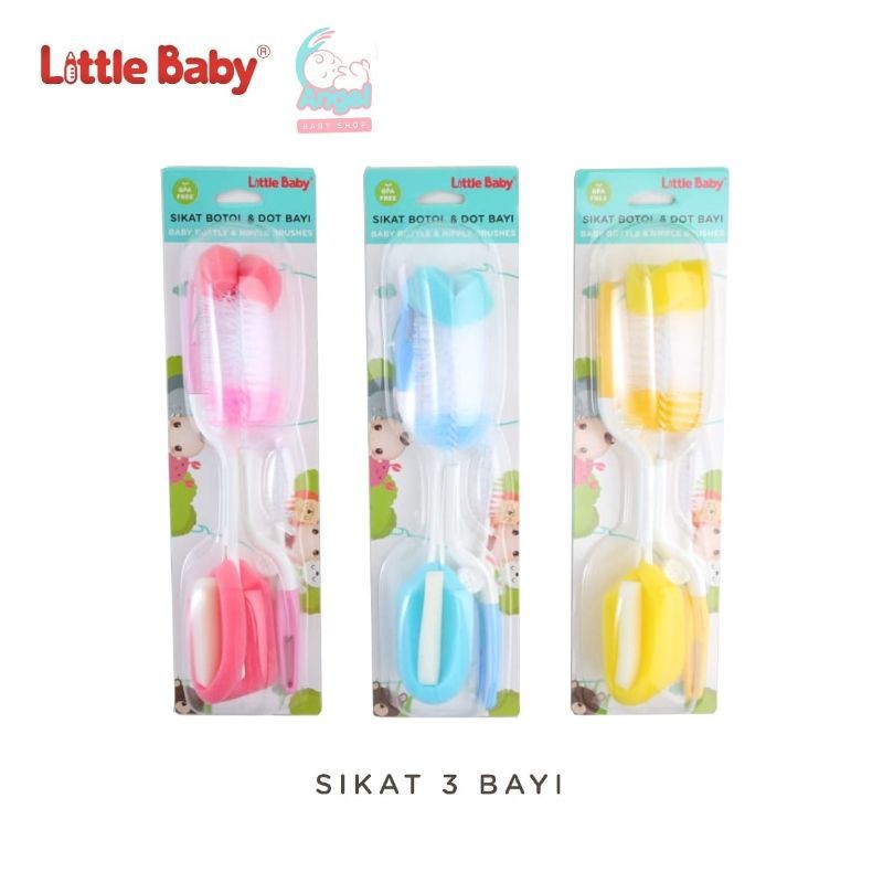 Little Baby Sikat Botol &amp; Dot Bayi 3 pcs