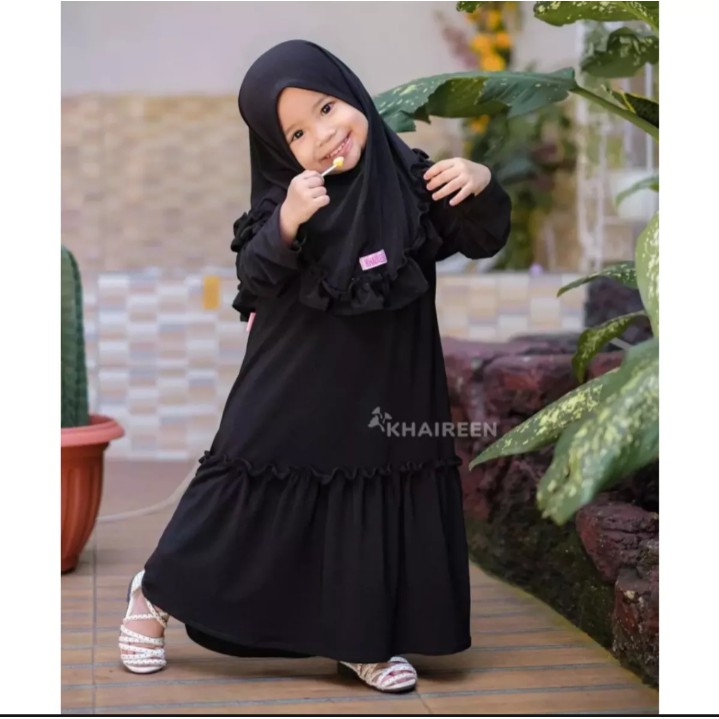 Gamis anak bayi perempuan motif rampel usia 1-2 tahun allsize