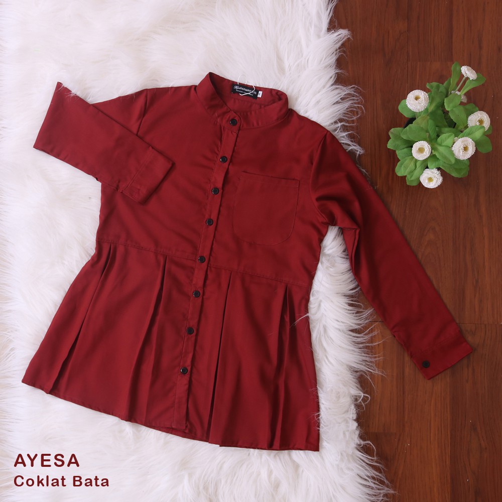REAL PICT BARANG SESUAI PICT MURAH PAKAIAN MUSLIM ANAK 999/ Ayesa Top All Colors by Hijab Mamah icis