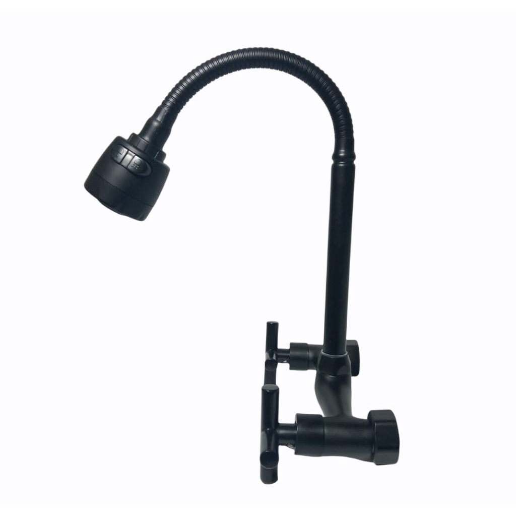 Kran Cuci Piring Kran Sink Mixer Panas Dingin Black Drad Standard 1/2 Inch