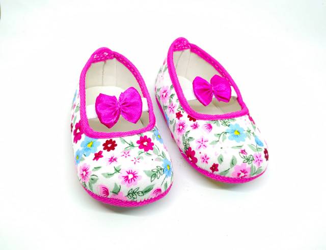 BABY SHOES FLAT FLOWER U 0-12 BULAN