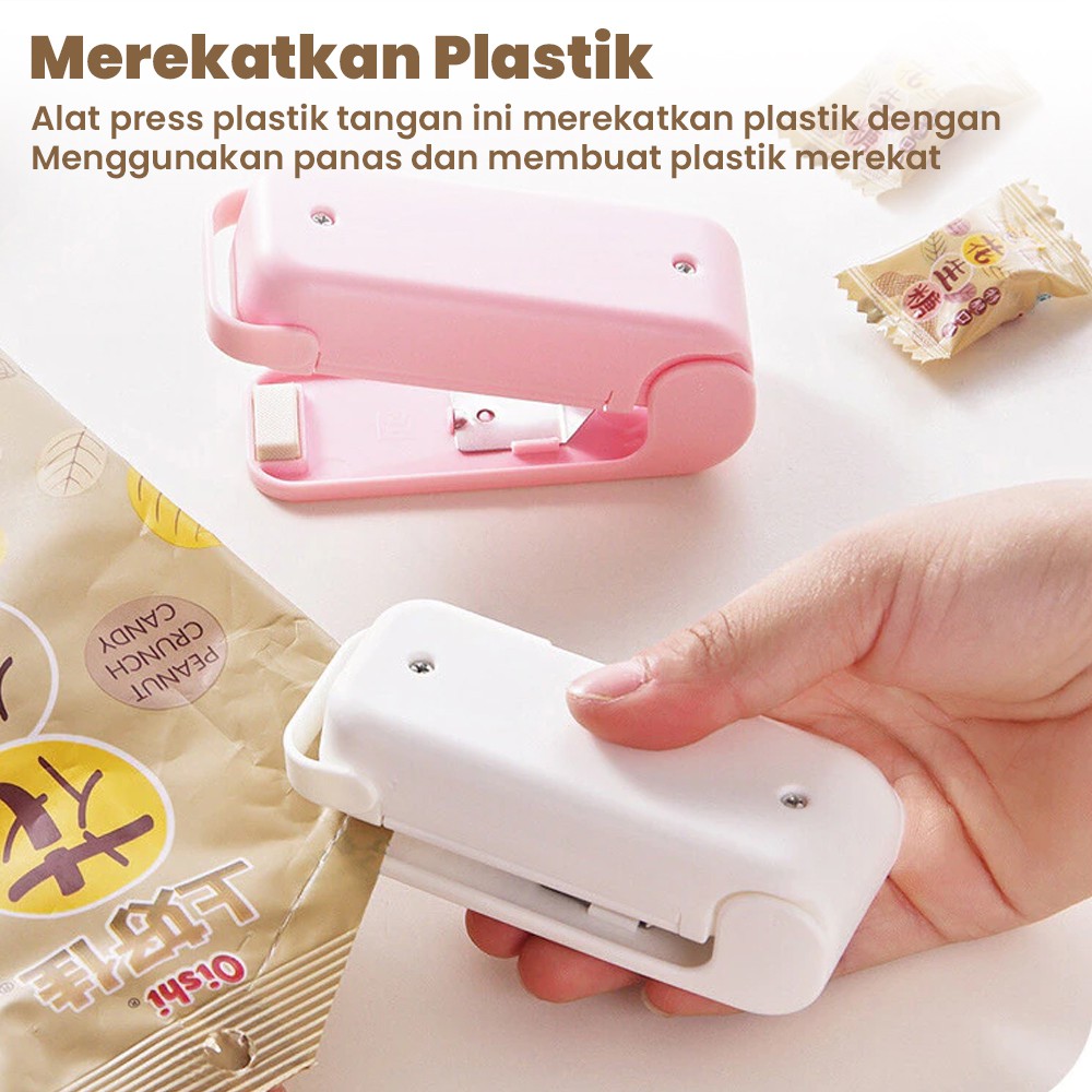 Hand Sealer Plastik Mini Alat Press Perekat Plastik