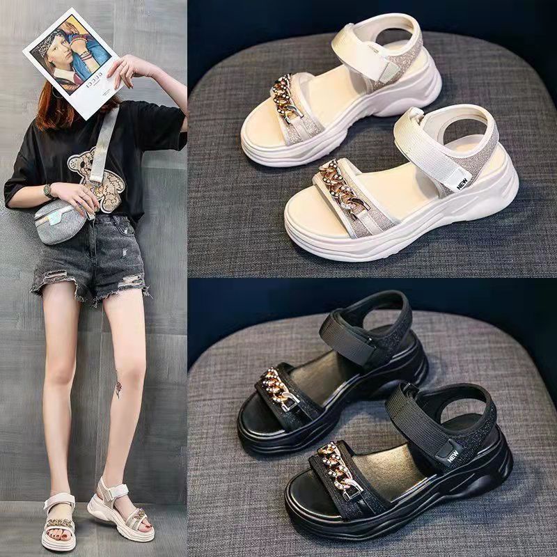 Free Box Sepatu Sandal Wanita NS15108 Sandal Wedges Wanita Sandal Import