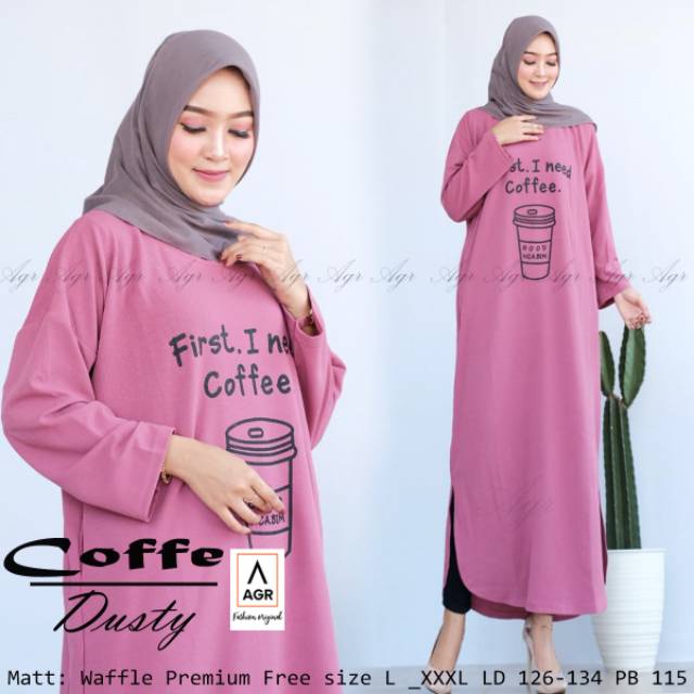 Gamis tunik kaos super jumbo LD 130