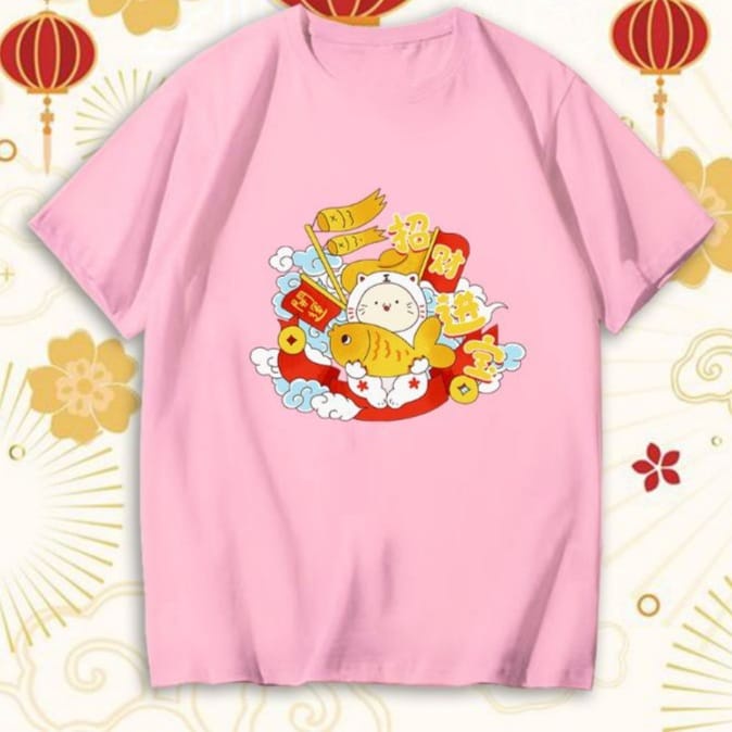 Kaos CNY Edition / Gambar Kartun Lucu untuk Imlek - Set Pakaian Anak dan Keluarga