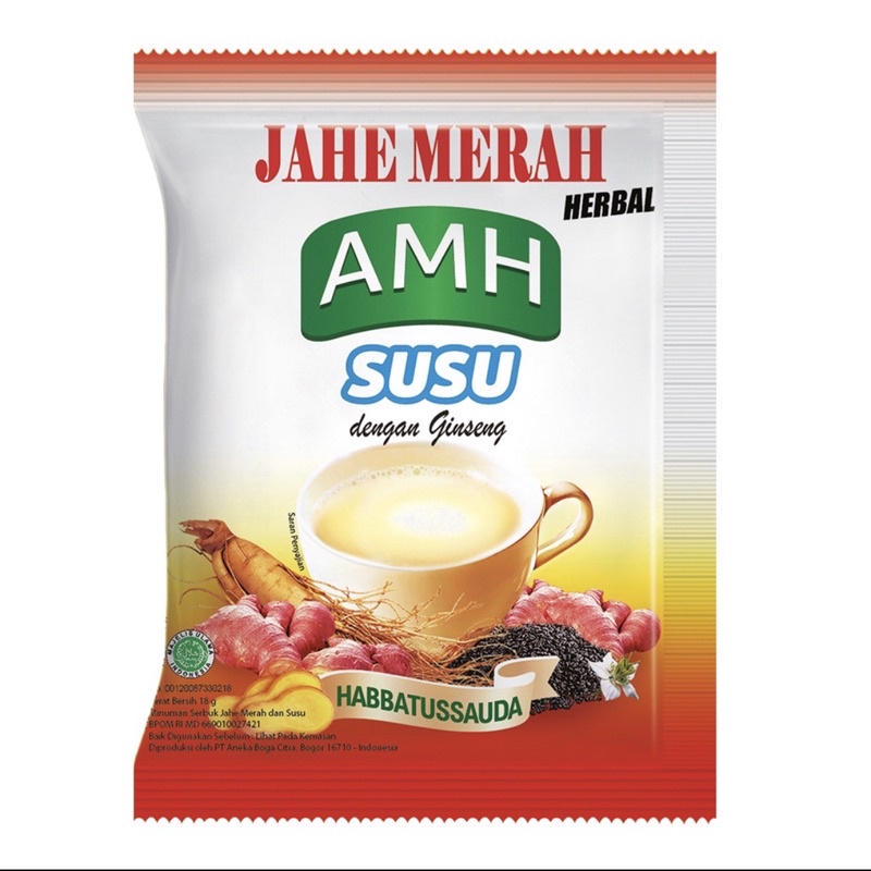 

[READY] JAHE MERAH SUSU AMH 1 SACHET / SUSU JAHE AMH