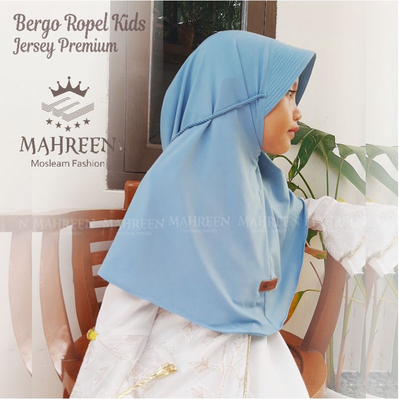 Ped Ropel tali kids ORI MAHREEN hijab anak sekolah TK SD kekinian jersey premium