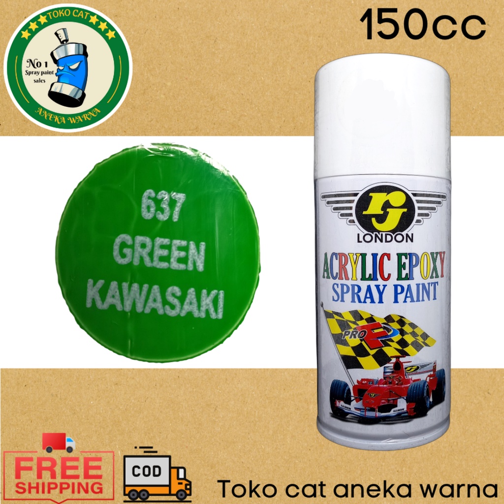 cat semprot 150cc rj london green hijau kawasaki spray paint pilok pilox