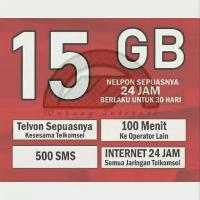 Inject Telkomsel 15 gb unlimited telp