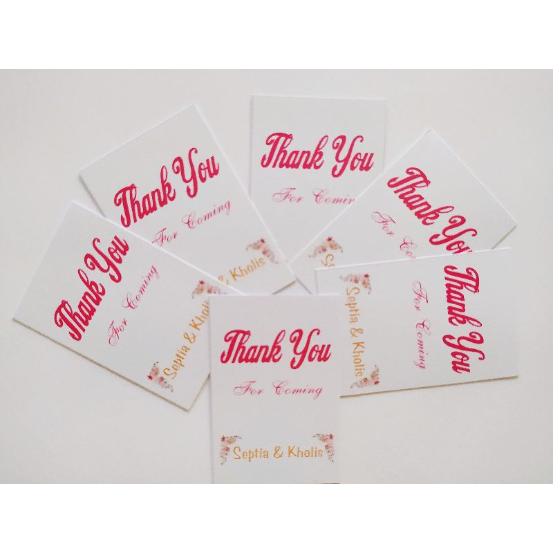 Thank's Card Pernikahan, khitan atau ultah dll